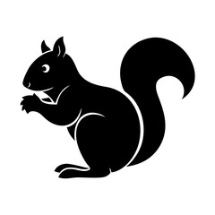 squirrel icon, squirrel line art - simple line art of squirrel, perfect for squirrel logos and icons