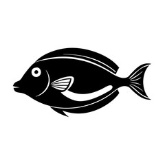 surgeonfish tang icon, surgeonfish tang line art - simple line art of surgeonfish tang, perfect for surgeonfish tang logos and icons