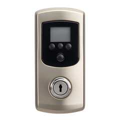 Fototapeta premium Electronic keyless entry deadbolt lock isolated on white background