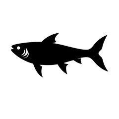tarpon icon, tarpon line art - simple line art of tarpon, perfect for tarpon logos and icons