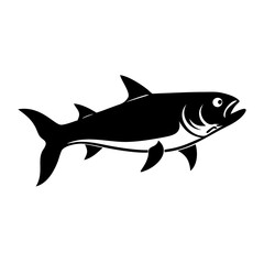 Obraz premium tarpon icon, tarpon line art - simple line art of tarpon, perfect for tarpon logos and icons