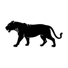 tiger icon, tiger line art - simple line art of tiger, perfect for tiger logos and icons