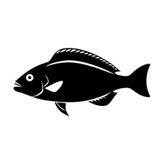 tilefish icon, tilefish line art - simple line art of tilefish, perfect for tilefish logos and icons