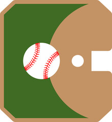 Baseball Court Field Letter Vector Element Alphabet C