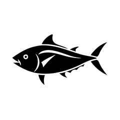 tuna icon, tuna line art - simple line art of tuna, perfect for tuna logos and icons