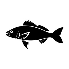 walleye icon, walleye line art - simple line art of walleye, perfect for walleye logos and icons