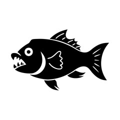 wolf fish icon, wolf fish line art - simple line art of wolf fish, perfect for wolf fish logos and icons