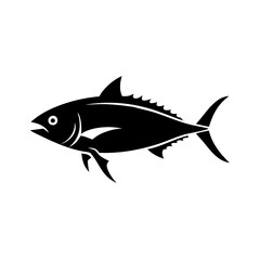 Obraz premium yellowfin tuna icon, yellowfin tuna line art - simple line art of yellowfin tuna, perfect for yellowfin tuna logos and icons