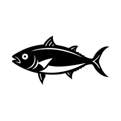 yellowfin tuna icon, yellowfin tuna line art - simple line art of yellowfin tuna, perfect for yellowfin tuna logos and icons