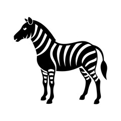 Fototapeta premium zebra icon, zebra line art - simple line art of zebra, perfect for zebra logos and icons