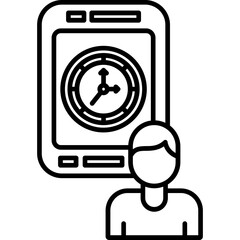 Fototapeta premium Screen-Free Hour Icon