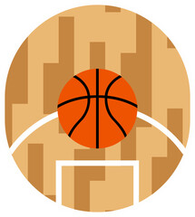 Basketball Court Field Letter Vector Element Alphabet O