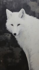 Obraz premium White fox wildlife animal mammal.