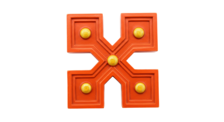 Isolated Orange Geometric Shape