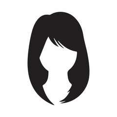 beauty fashion woman face vector icon