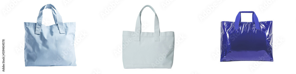 Aufkleber minimalist mockups of isolated tote bags showcasing different colors and textures for design applica