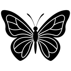 butterfly icon isolated on white background