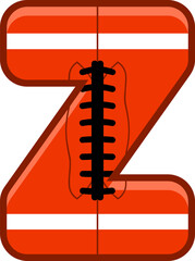Football Letter Vector Element Alphabet Z