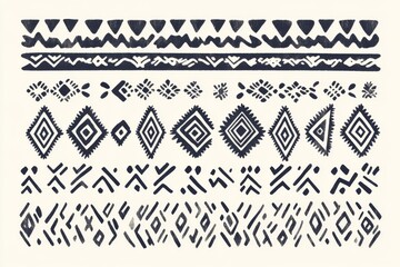 Stylish Black and White Ethnic Design