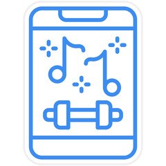 Gym Music Icon Style