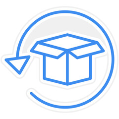 Reverse Logistics Icon Style