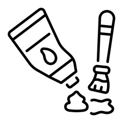 A linear style icon showing colour pigment 