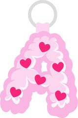 Key Chain Love Letter Vector Element Alphabet A