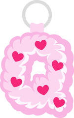 Key Chain Love Letter Vector Element Alphabet Q