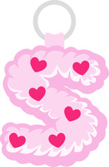 Key Chain Love Letter Vector Element Alphabet S