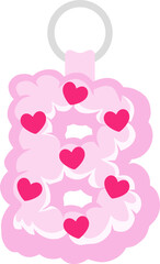 Key Chain Love Letter Vector Element Alphabet B