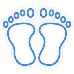 Carbon Footprint Icon Style