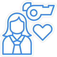 Life Coach Female Icon Style