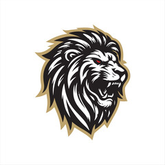 WFierce Roaring Lion Head – Bold Mascot Style Vector Illustrationeb