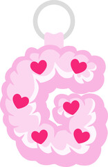Key Chain Love Letter Vector Element Alphabet G
