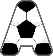 Soccer Ball Letter Vector Element Alphabet A
