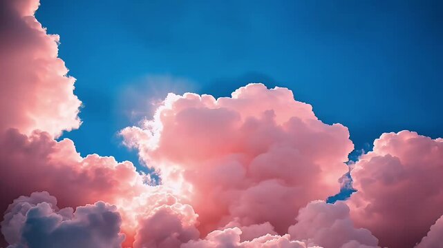 Pink and Blue Cloudscape at Sunset