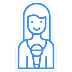 Journalist Female Icon Style