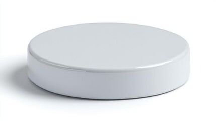 Light gray round blank product display.