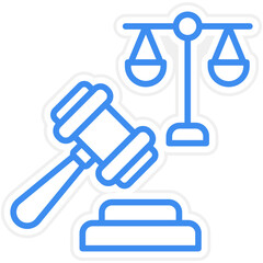 Fototapeta premium Justice Icon Style