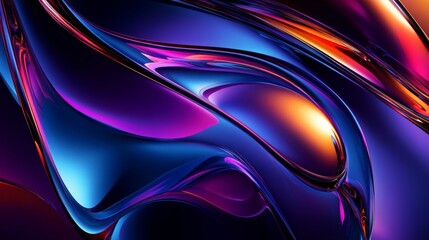 Fototapeta premium Abstract Colorful Fluid Waves Background