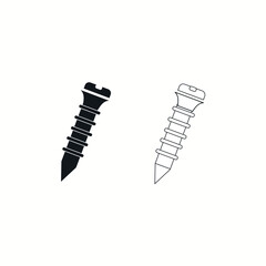 Screws icon. engineering building construction metal Vector
