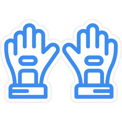 Goalkeeper Glove Icon Style