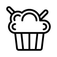 cupcake line icon