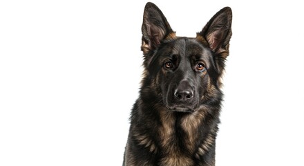 Fototapeta premium german shepherd dog isolated on white bg