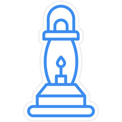 Gas Lamp Icon Style