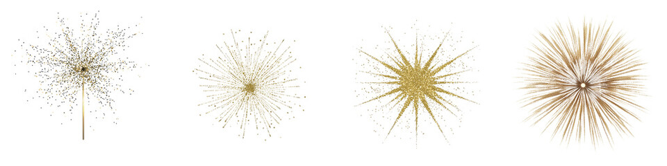 Unique minimalist mockups of sparkling stars and bursts in isolated settings for design projects and presentations