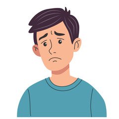 Depressed man with sad expression showing mental health awareness, stress, expressing negative emotions