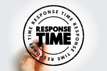 Response Time text stamp, concept background