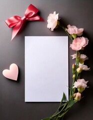 blank paper at table