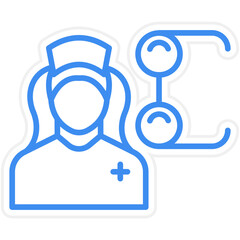 Optician Female Icon Style